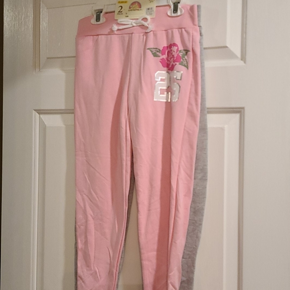 NWT Love Republic 2 pk Girls Fleece Pants - 7/8 (E4)